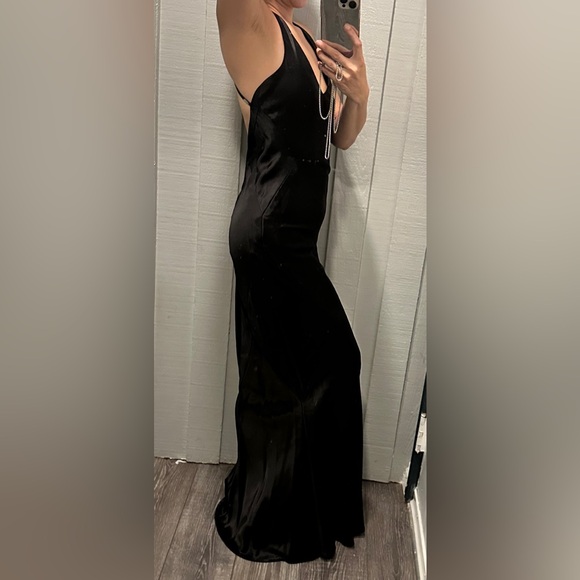 Maria Grachvogel Silk Slip Maxi Dress Gown 0 Black - Picture 2 of 7